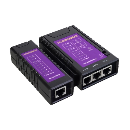 Кабельный тестер Ermenrich NetGeeks NP10, фиолетовый купить по низкой цене | МАКСПРОФИТ